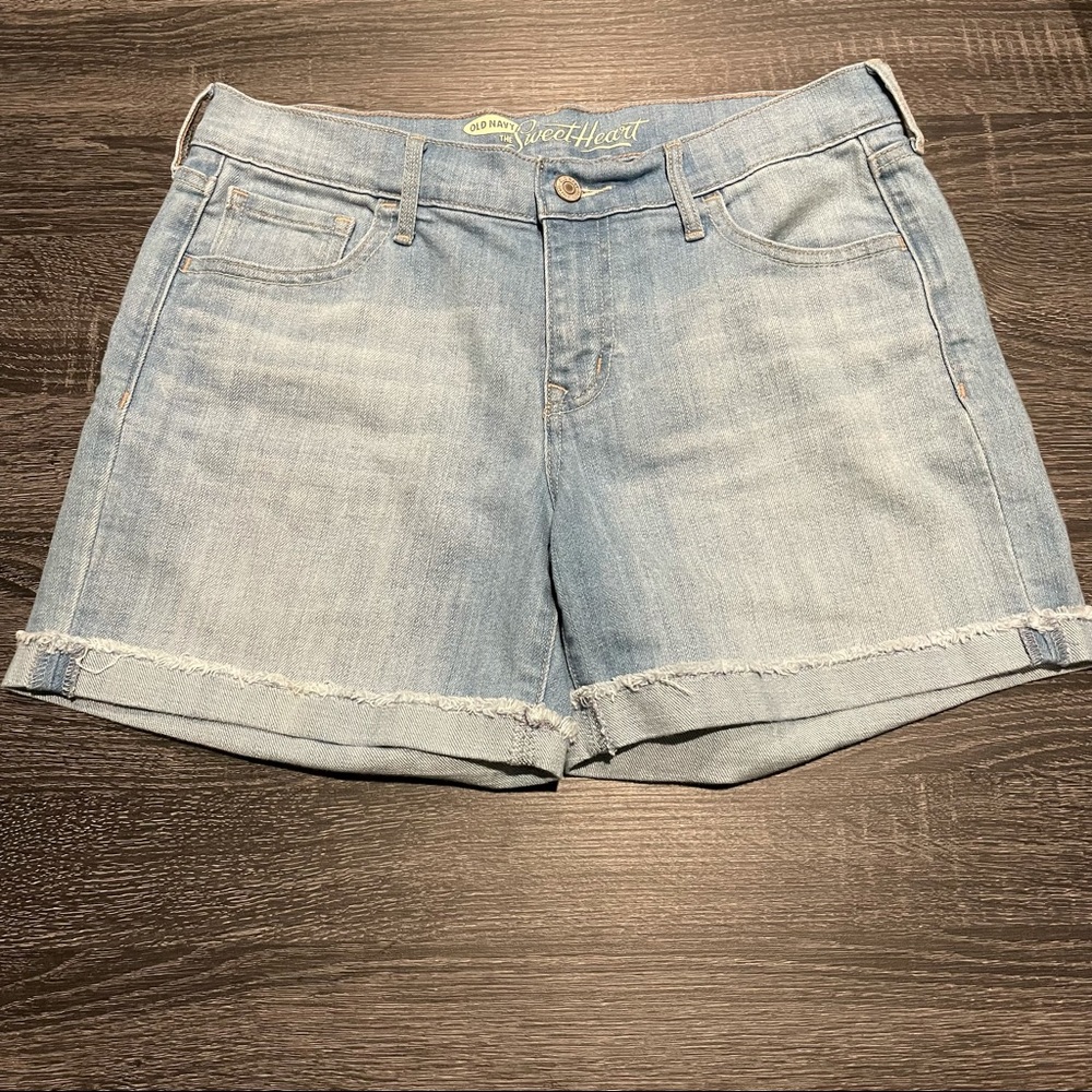 Old Navy Sweetheart High Rise Rolled Jean Shorts Women’s 6